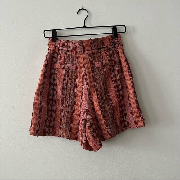 Anthropologie Eva Franco Mila Patterned High Rise Belted Shorts - Picture 5 of 8